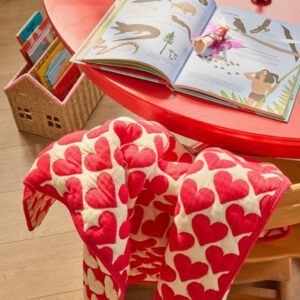 Herz Baumwolle Decke - rot