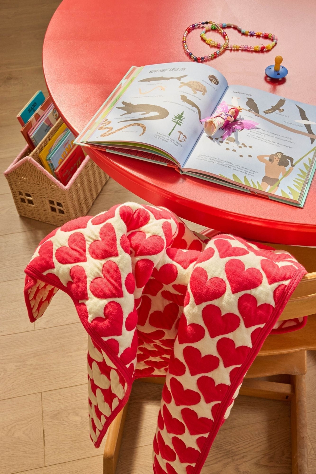 Herz Baumwolle Decke - rot