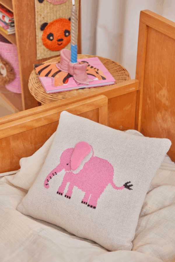 Kleines Baumwolle Kissen Pink – Bild 2