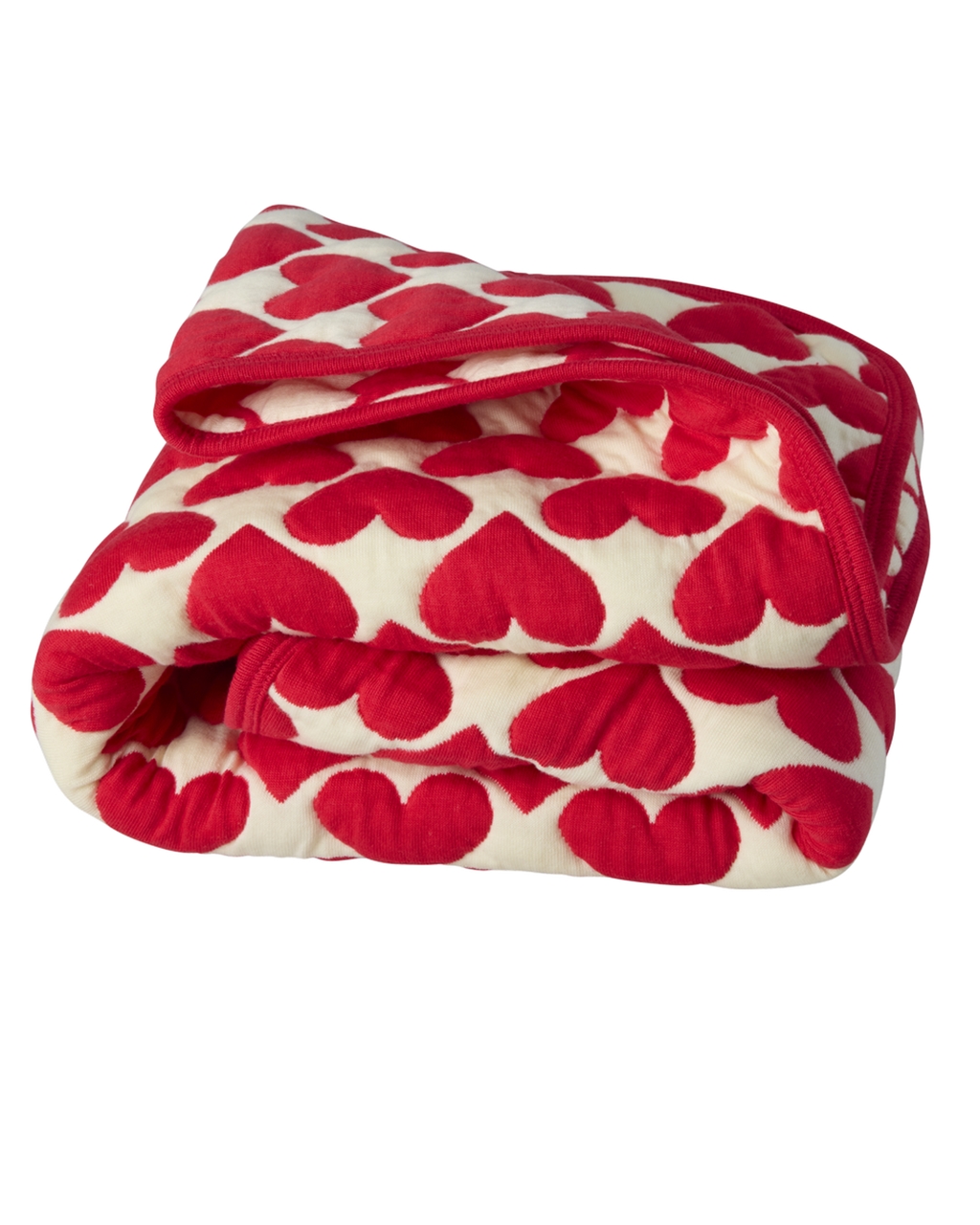 Herz Baumwolle Decke - rot – Bild 2