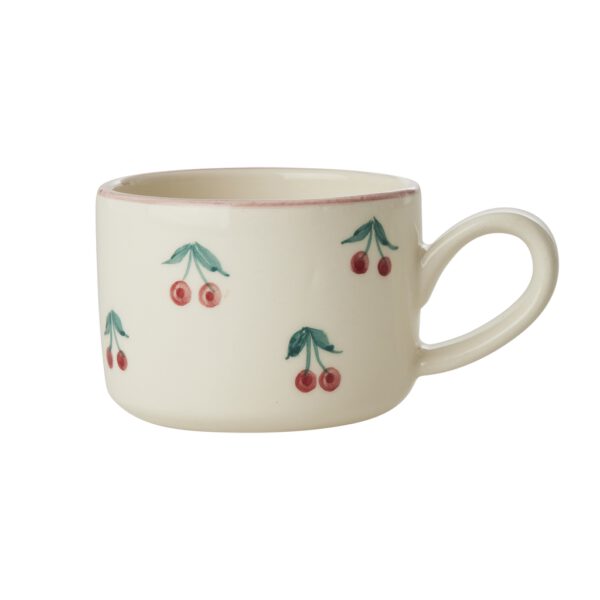 Ceramic Capuccino Cup - Cherries